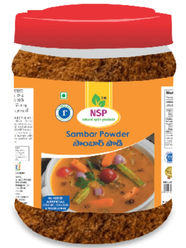 NSP SAMBAR POWDER JAR 500G - Free size, Natural color
